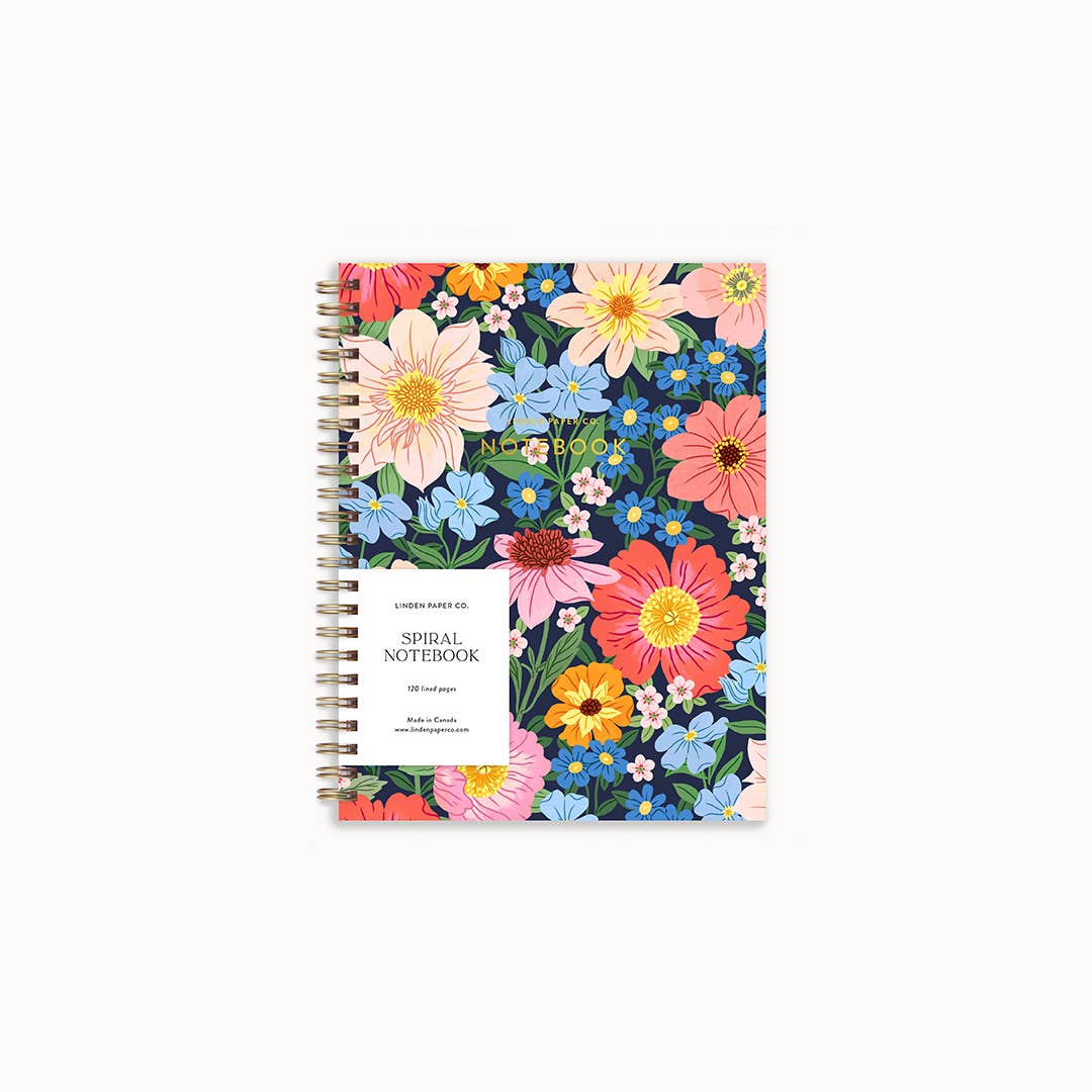 Dahlia Dance Notebook Spiral Lined Notebook