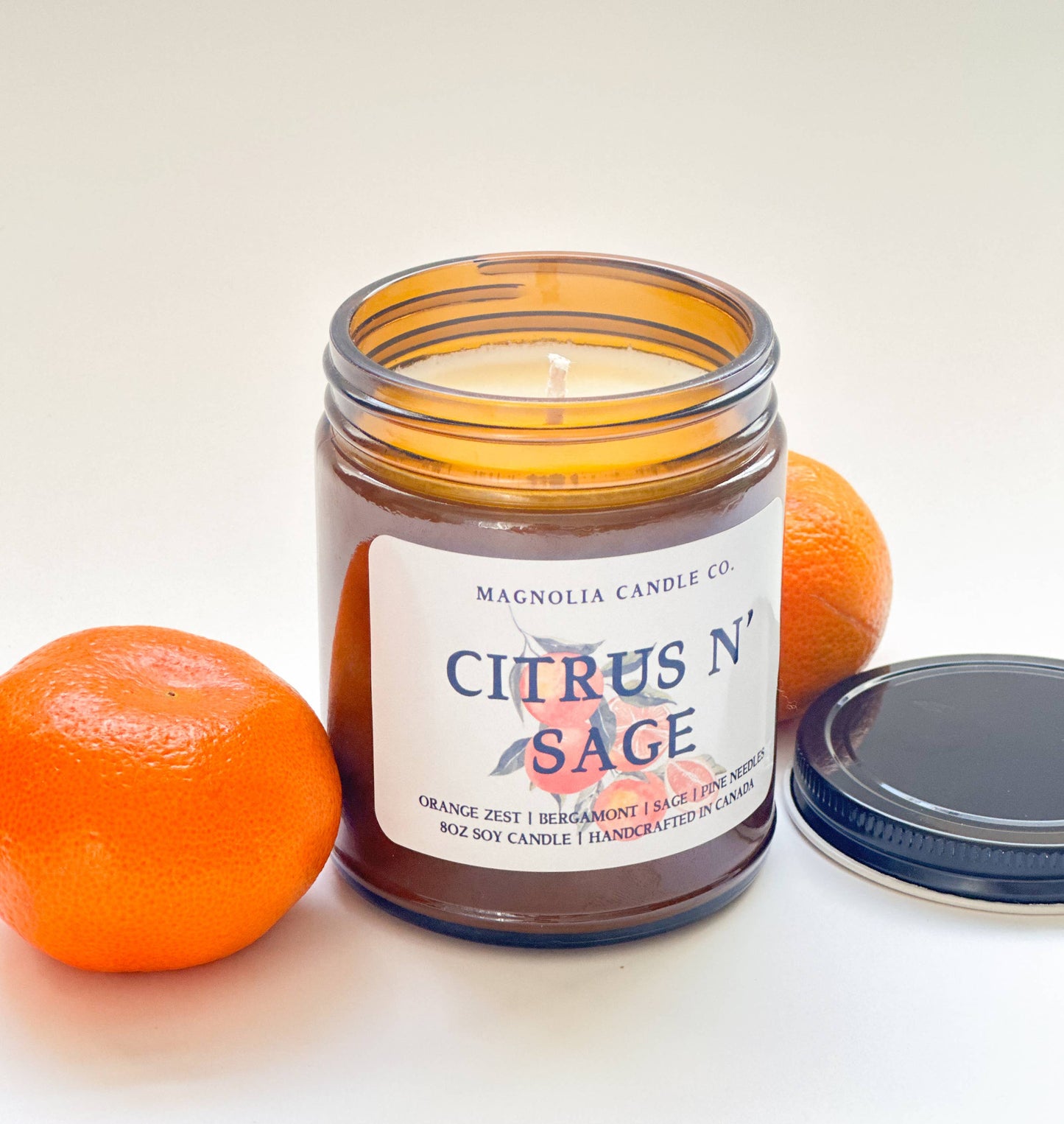 Magnolia Candle Company - Citrus & Sage - Summer | Spring Candle 8oz