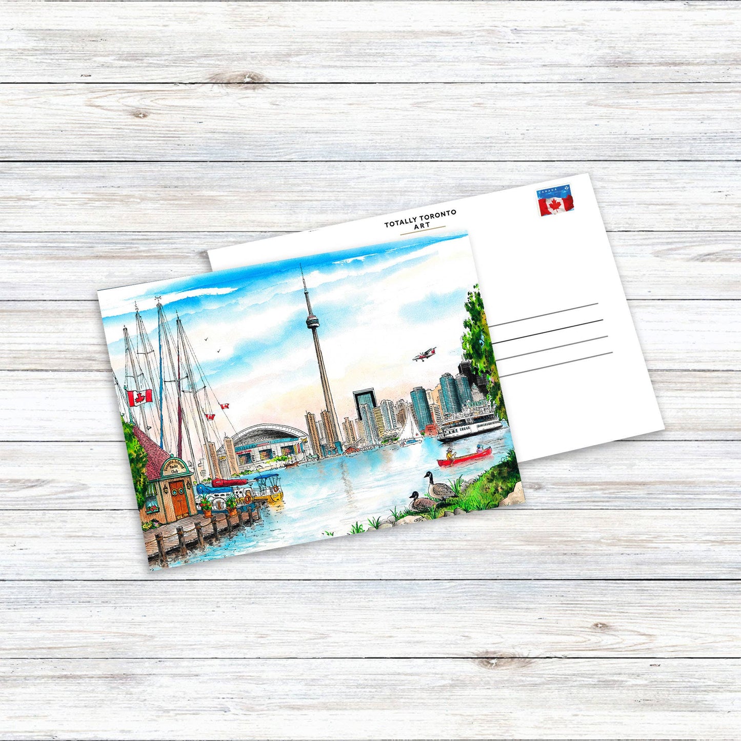 Island Skyline Toronto Postcard