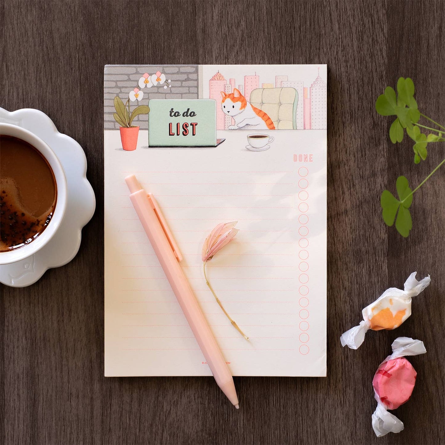 JooJoo Paper - To do List Notepad - Laptop Kitty - Done Checklist