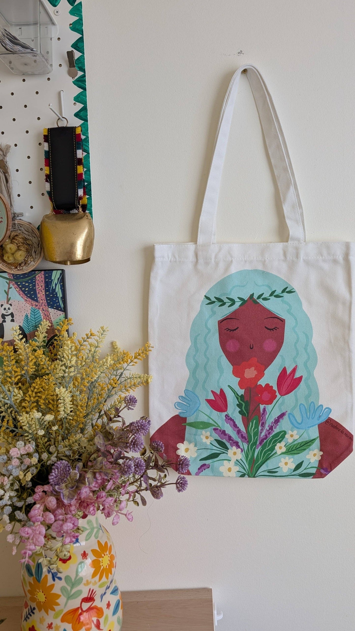 Nabeela Rumi - Wild Child tote bag: Natural