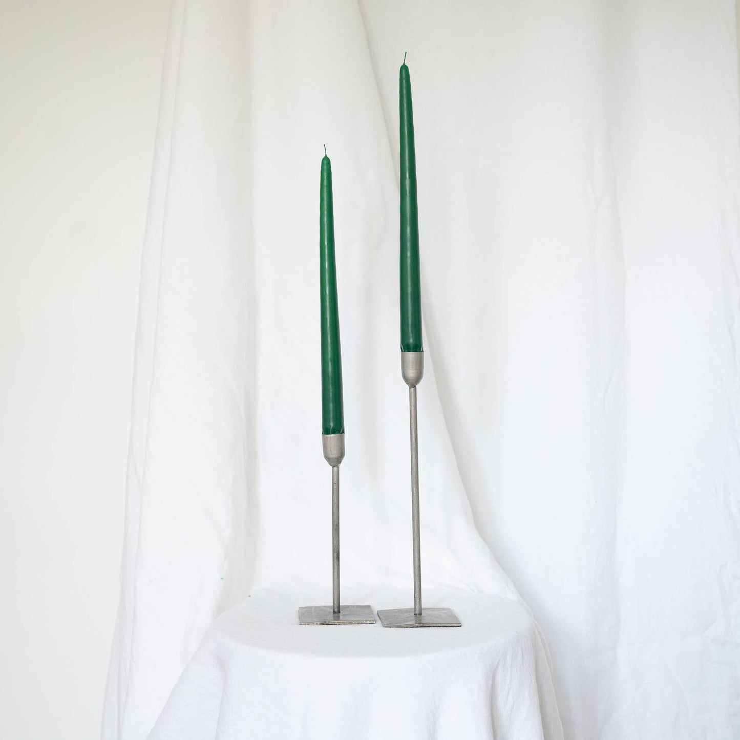 SOCCO Designs - Taper Candles - Pair Christmas Green