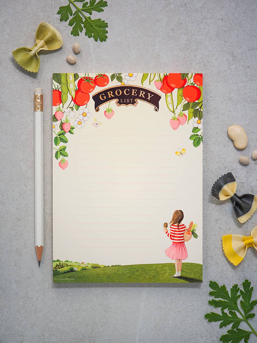 JooJoo Paper - Grocery List Notepad - Bright Tomatoes - Market Pad