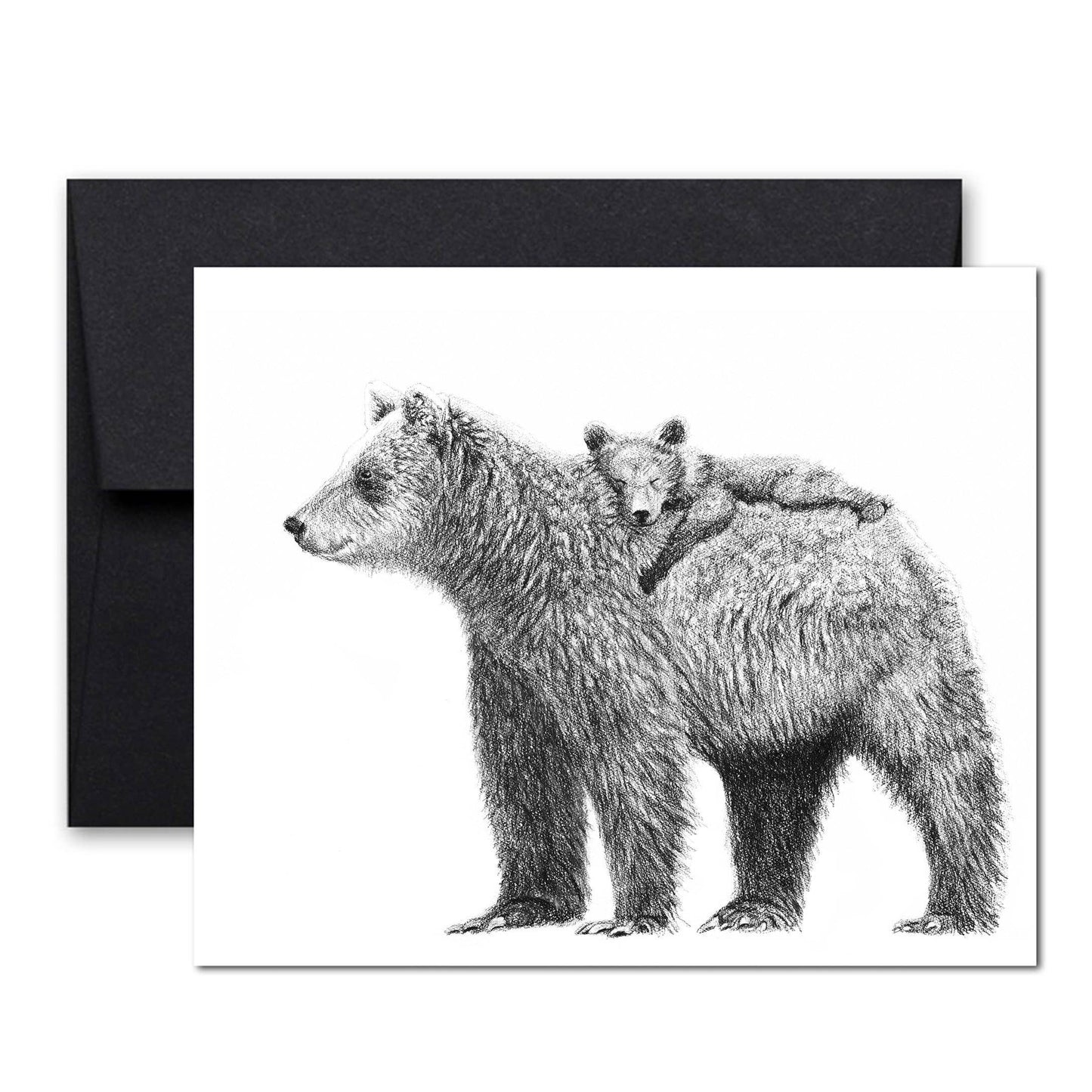 LE NID atelier - Mother Bear with Cub Greeting Card