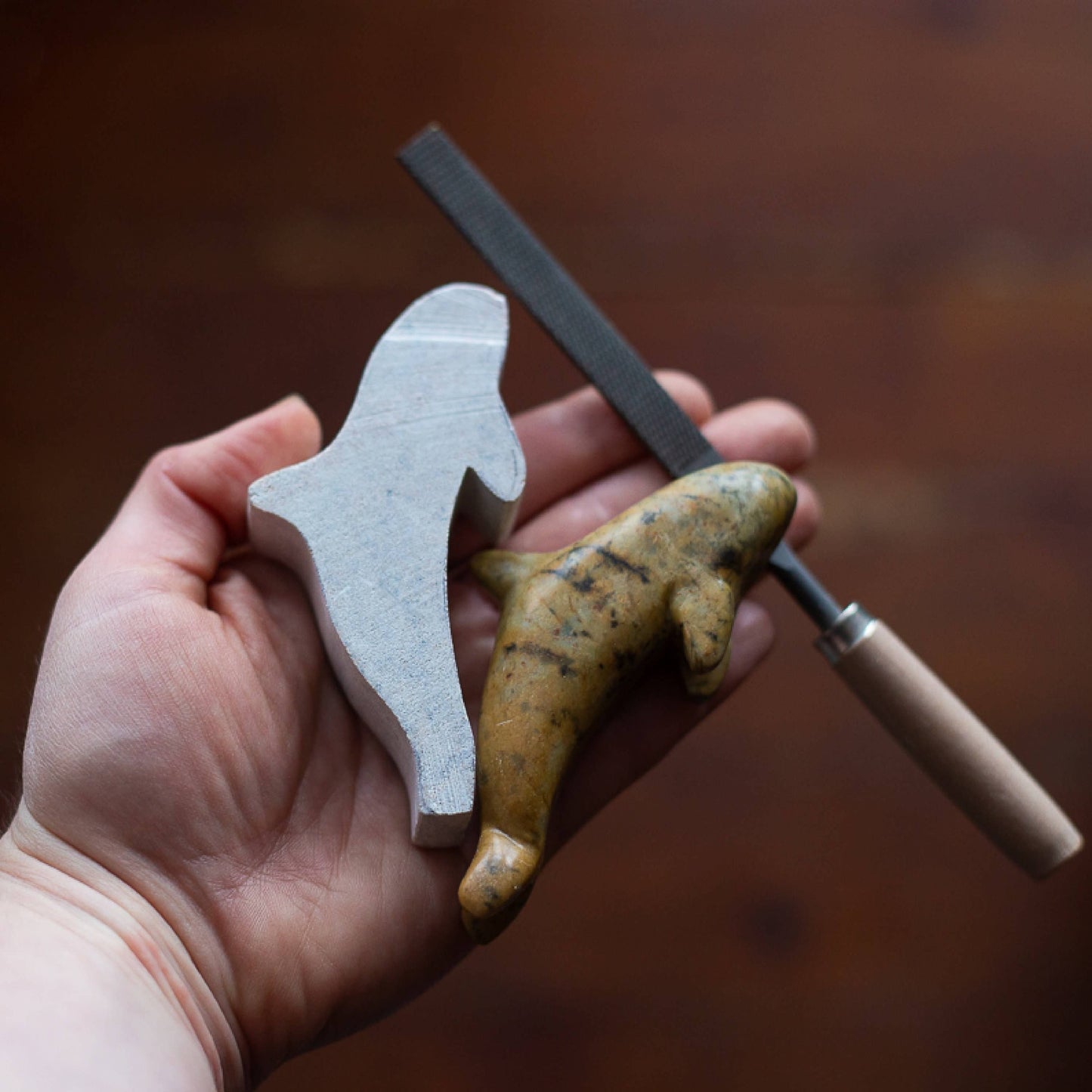 Orca Soapstone Carving and Whittling—DIY Arts and Craft Kit. All Kid-Safe Tools and Materials Included. For kids and adults 8 to 99+ Years.