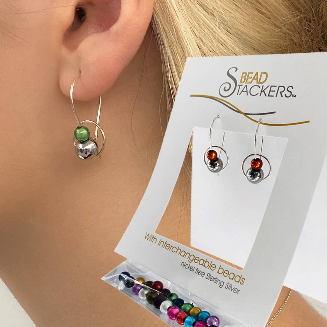 Earrings come with 12 interchangeable colours MBMT30