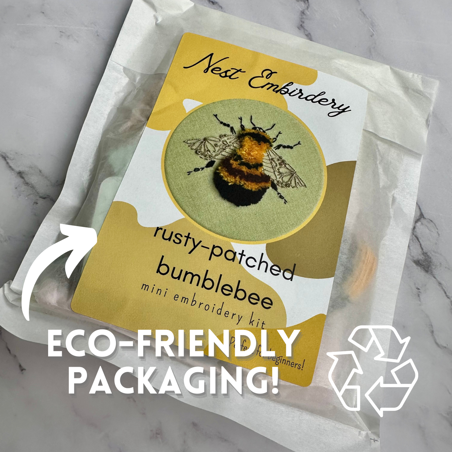 Nest Embirdery - Rusty Patched Bumblebee Mini Kit