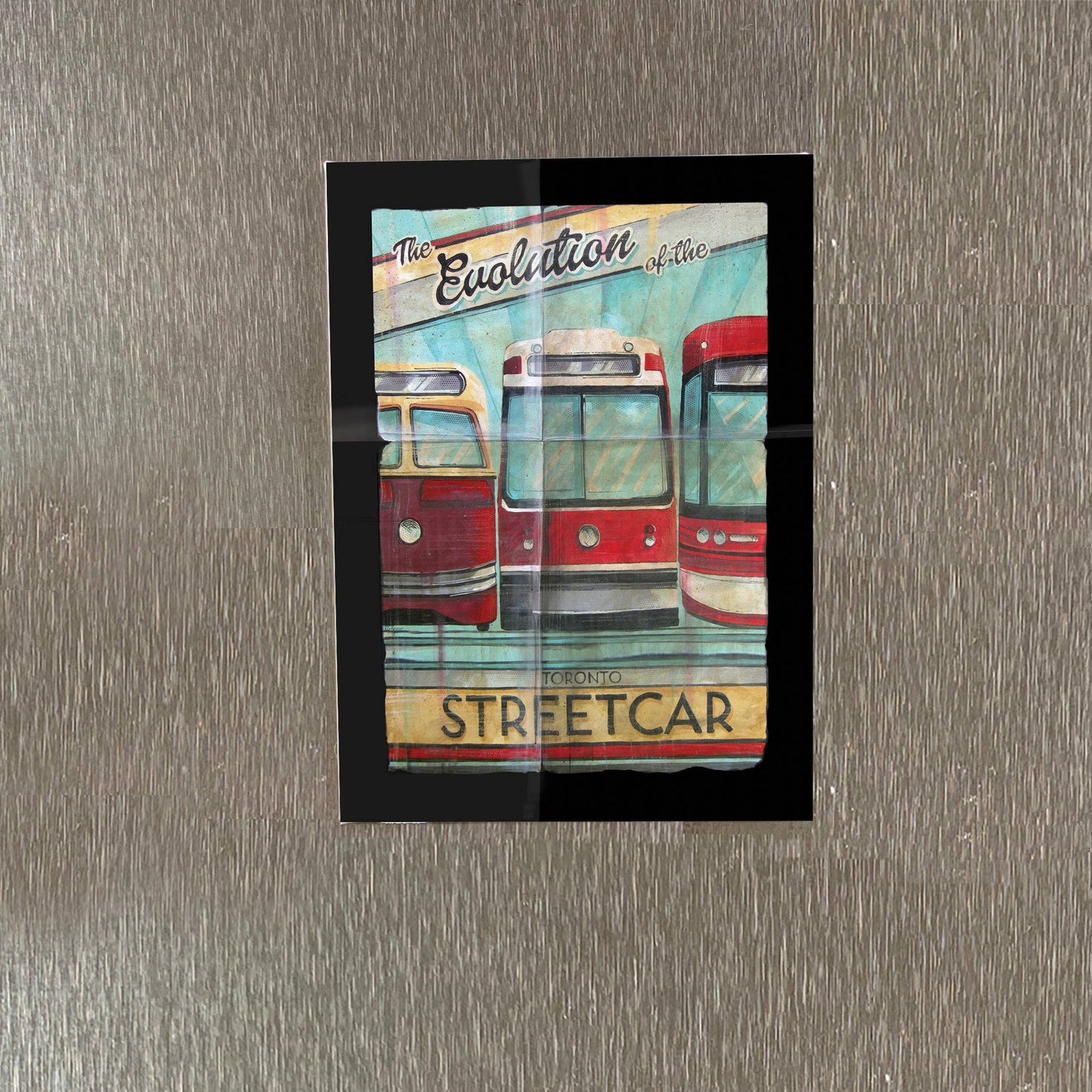 Toronto Streetcar Evolution Fridge Magnet 2.50 X 3.50"