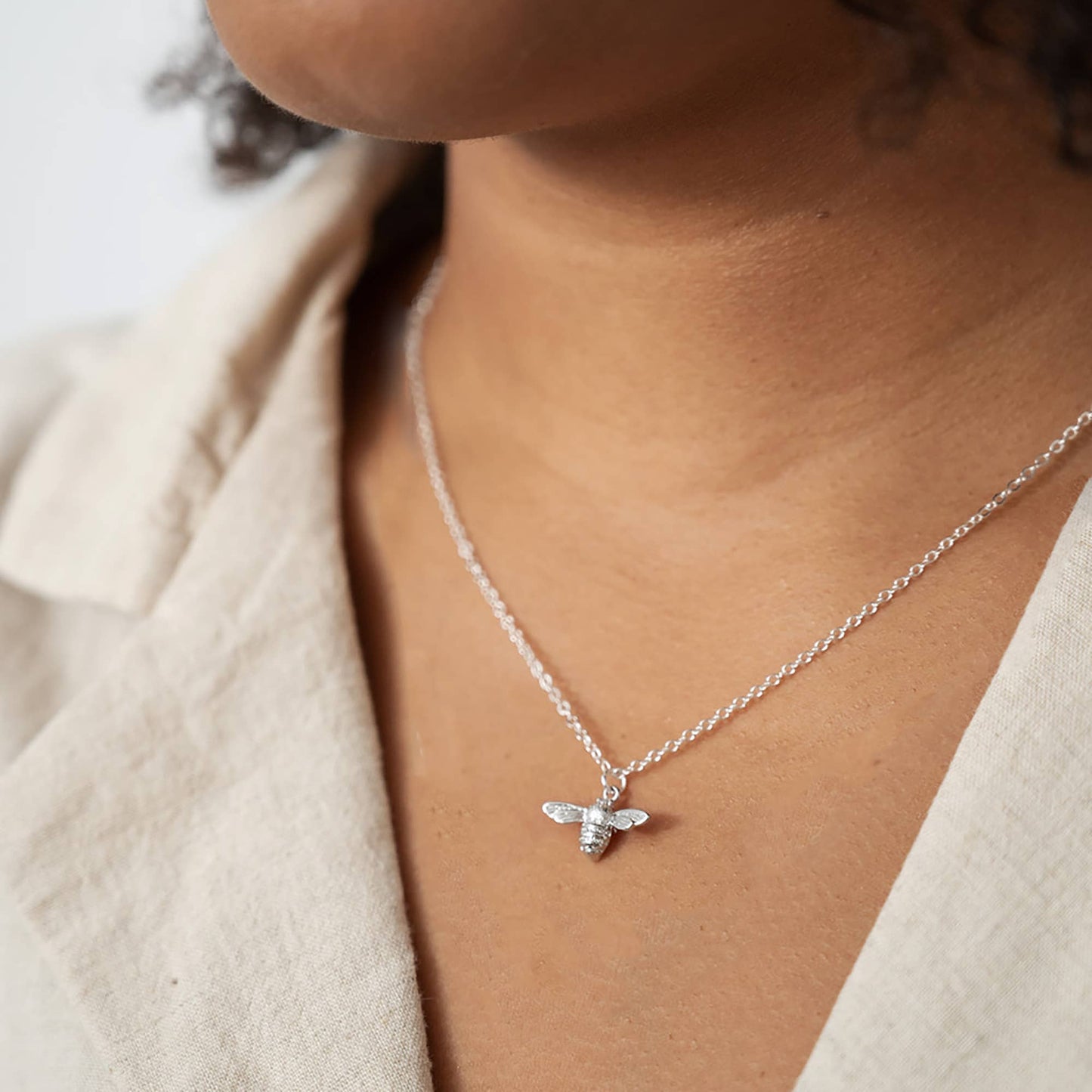 Birch Jewellery - Honeybee Necklace: Silver