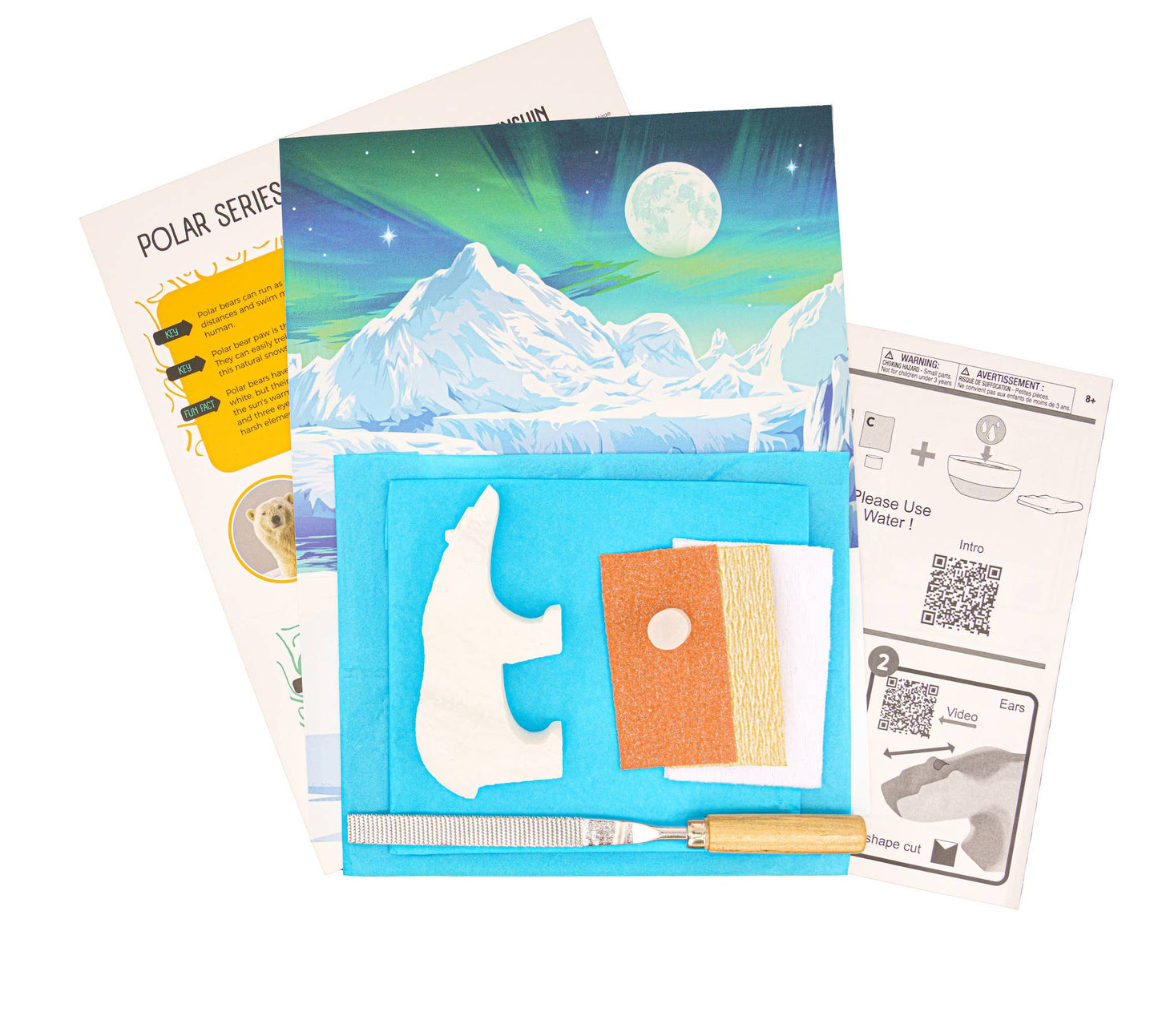 Polar Bear Alabaster carving kit.