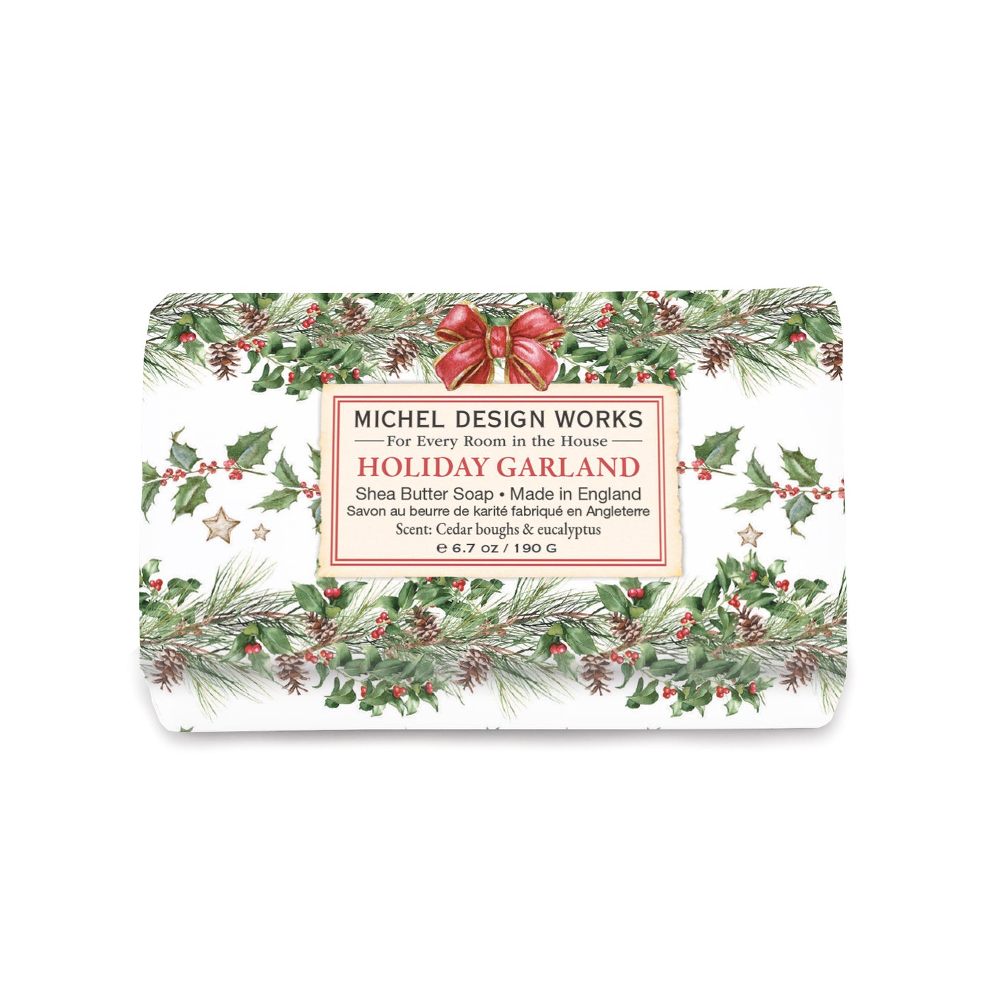 HOLIDAY GARLAND MEDIUM BAR SOAP