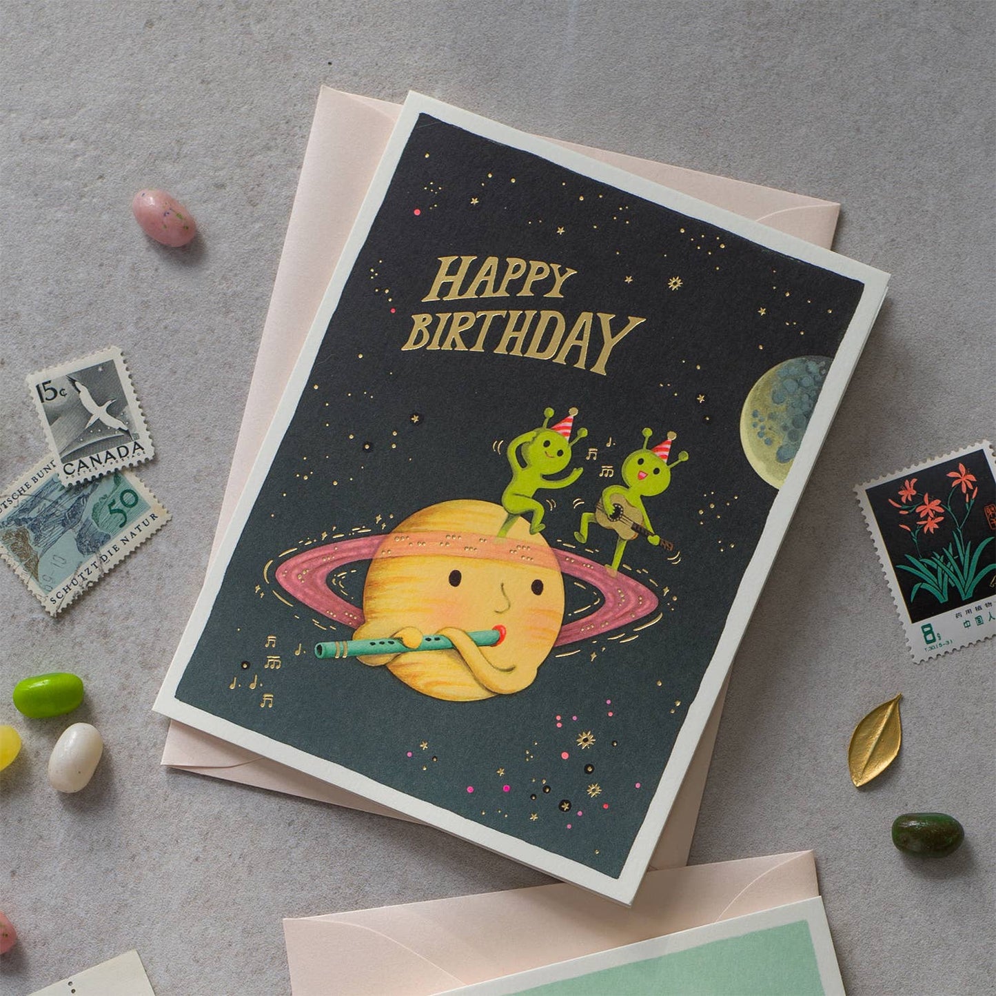 JooJoo Paper - Cosmic Band Birthday Greeting Card