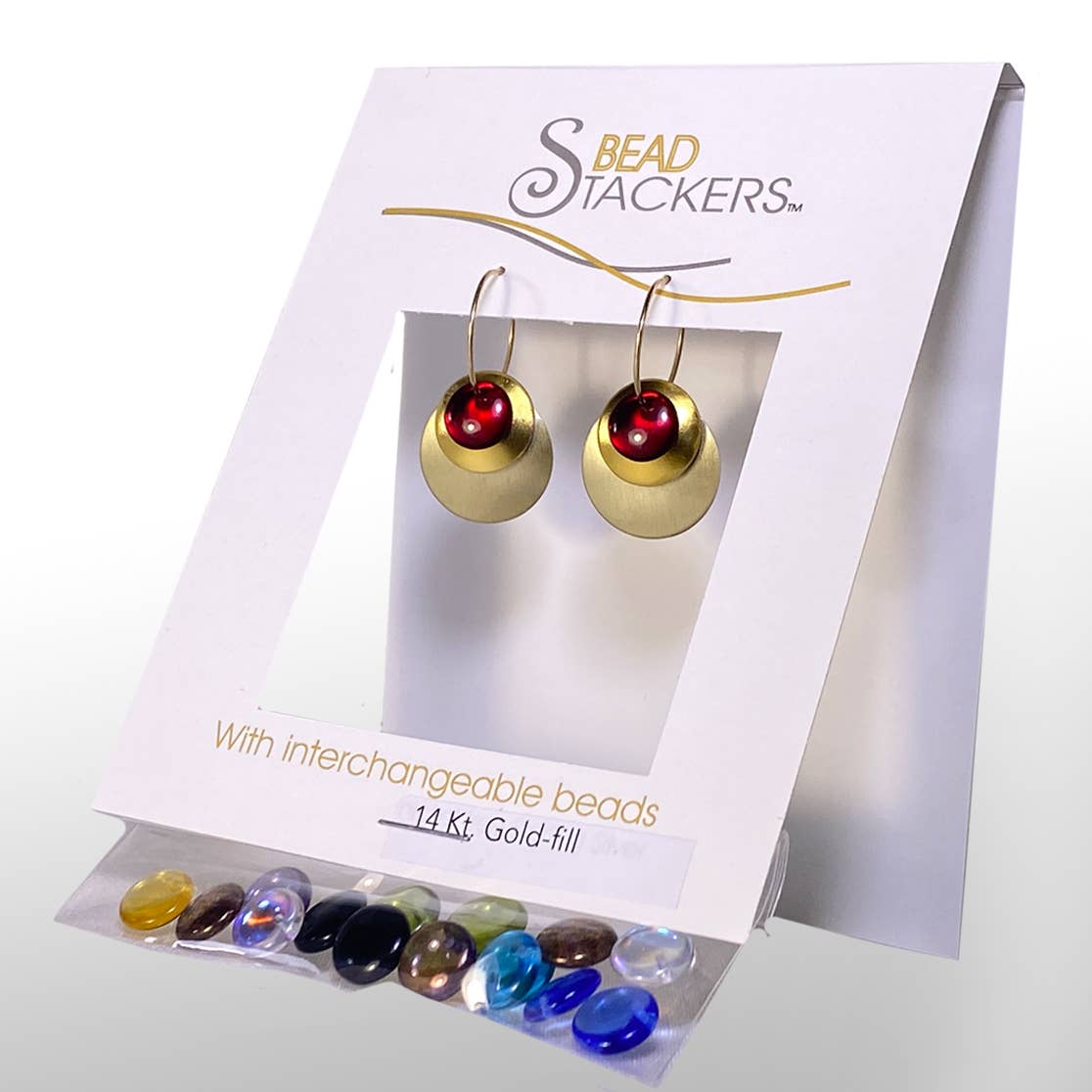 Dangle Earrings with 9 interchangeable colours LTMT40G