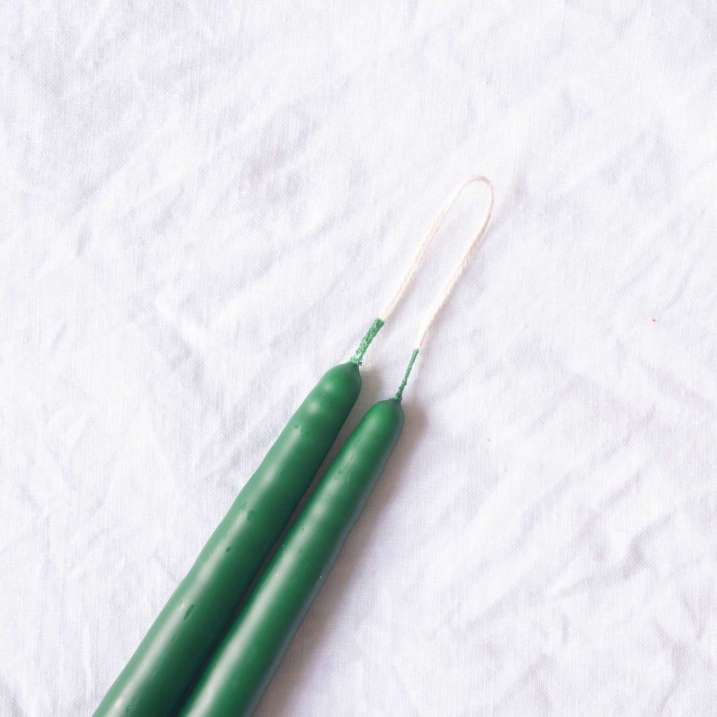 SOCCO Designs - Taper Candles - Pair Christmas Green