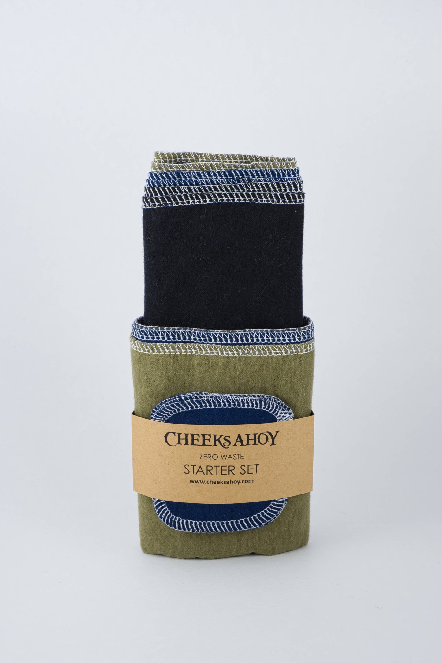 Cheeks Ahoy - Zero Waste Starter Set: Warm Neutral Charcoal