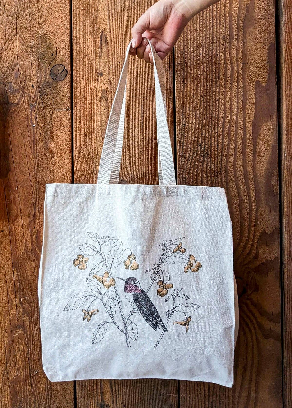 Letterpress - Tote Bag: Anna's Hummingbird