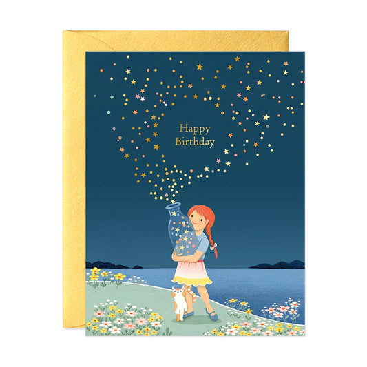 JooJoo Paper - Star Bottle Birthday Greeting Card
