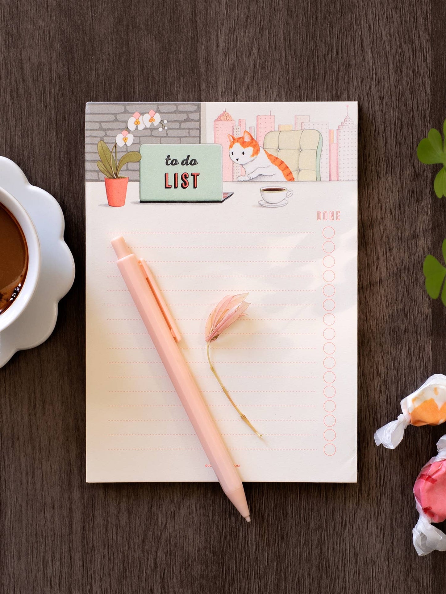 JooJoo Paper - To do List Notepad - Laptop Kitty - Done Checklist