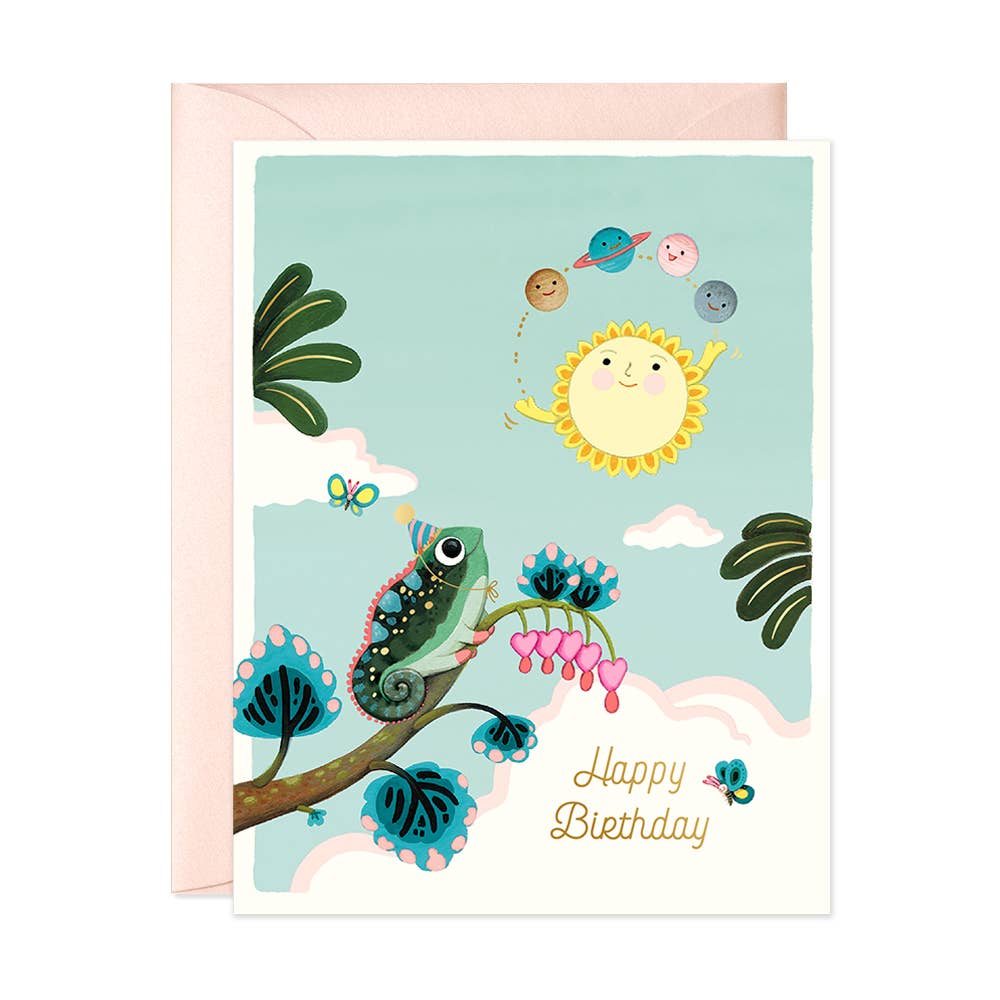 JooJoo Paper - Solar Juggle Birthday Greeting Card