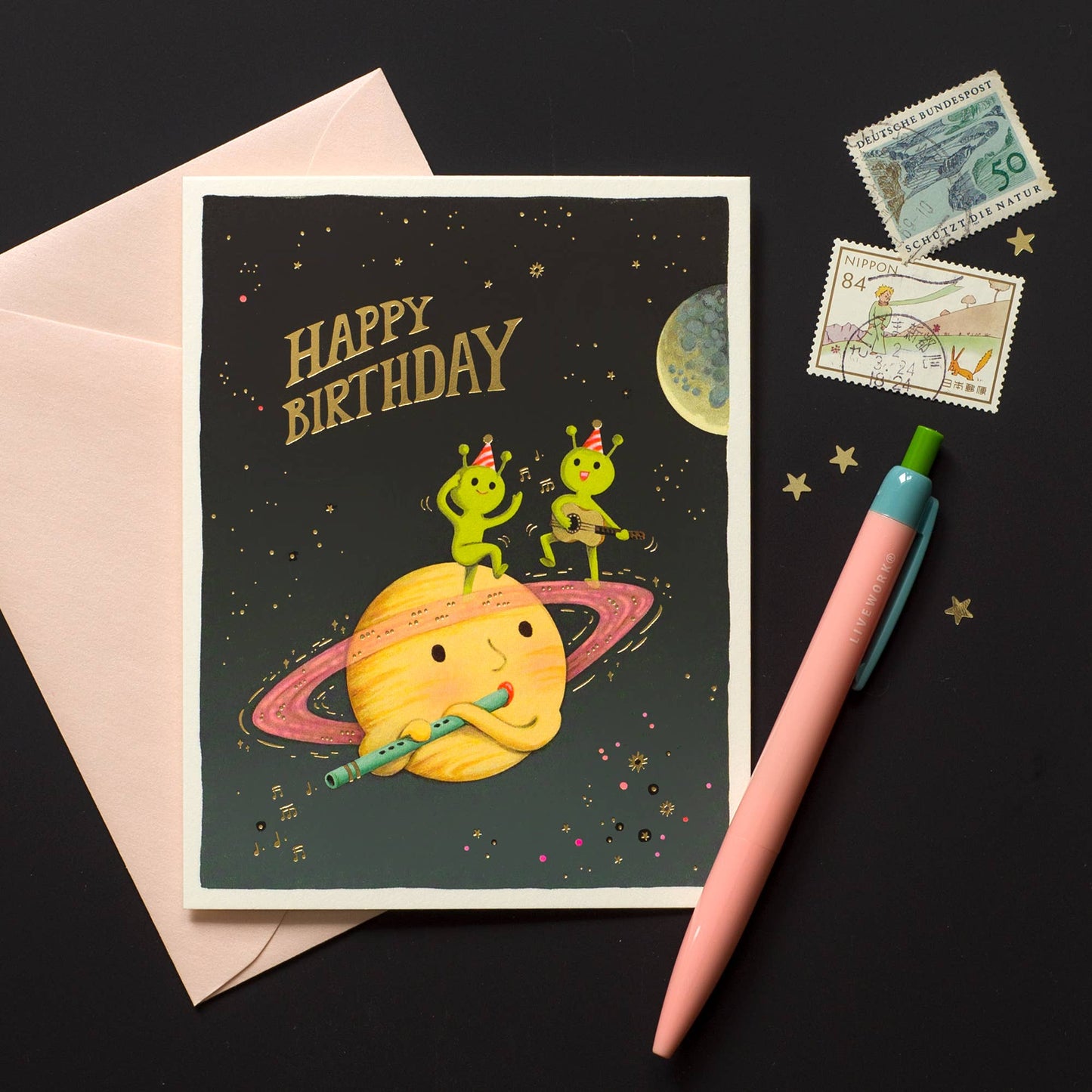 JooJoo Paper - Cosmic Band Birthday Greeting Card
