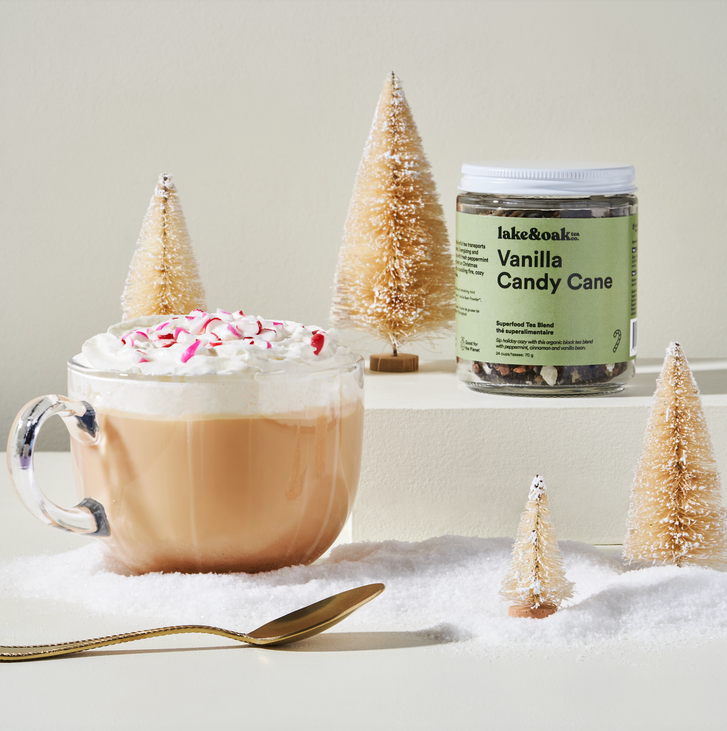 Lake & Oak Tea Co. - Vanilla Candy Cane - Superfood Tea Blend