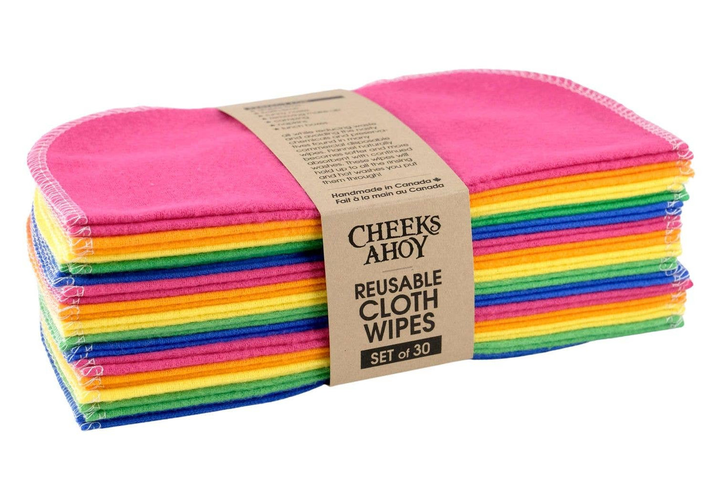 Cheeks Ahoy - Cloth Wipes: Warm Neutral Navy / 10pk