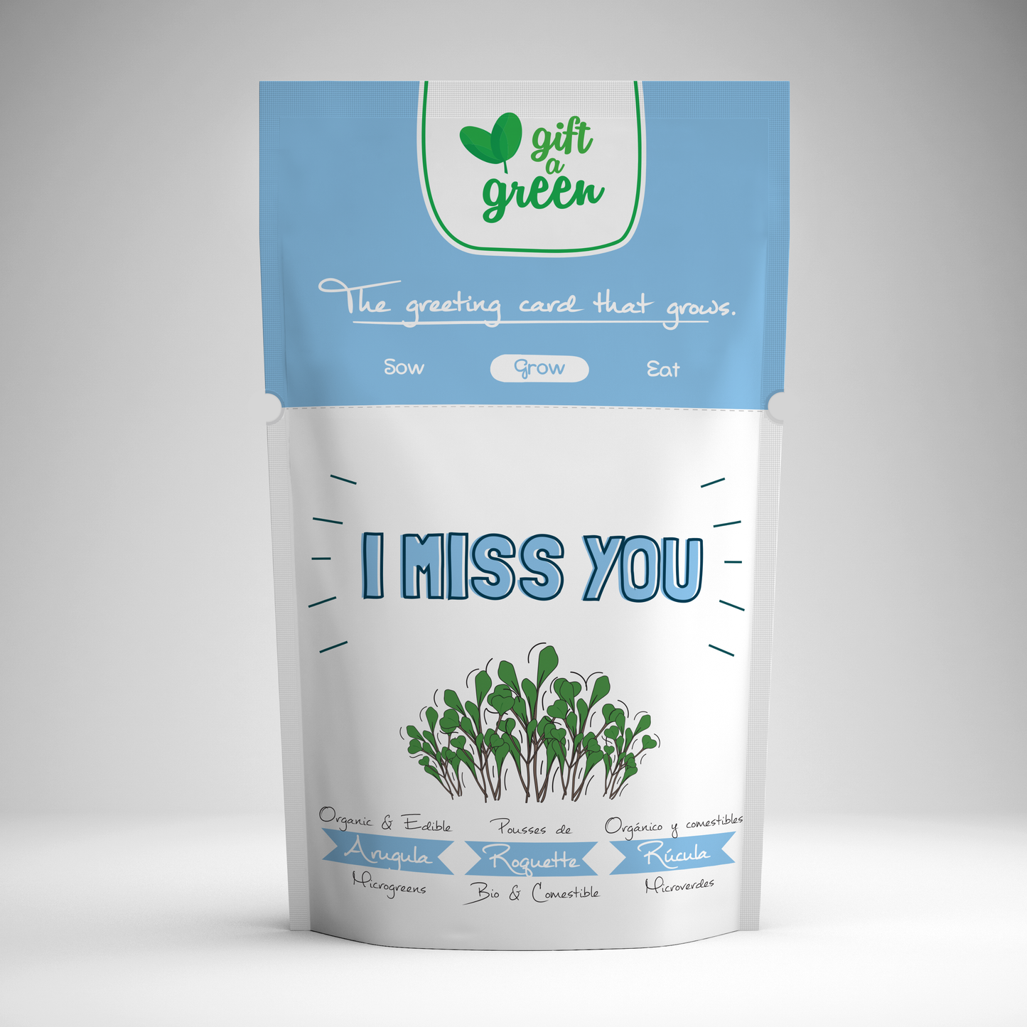 I Miss You Greeting Card Pouch
