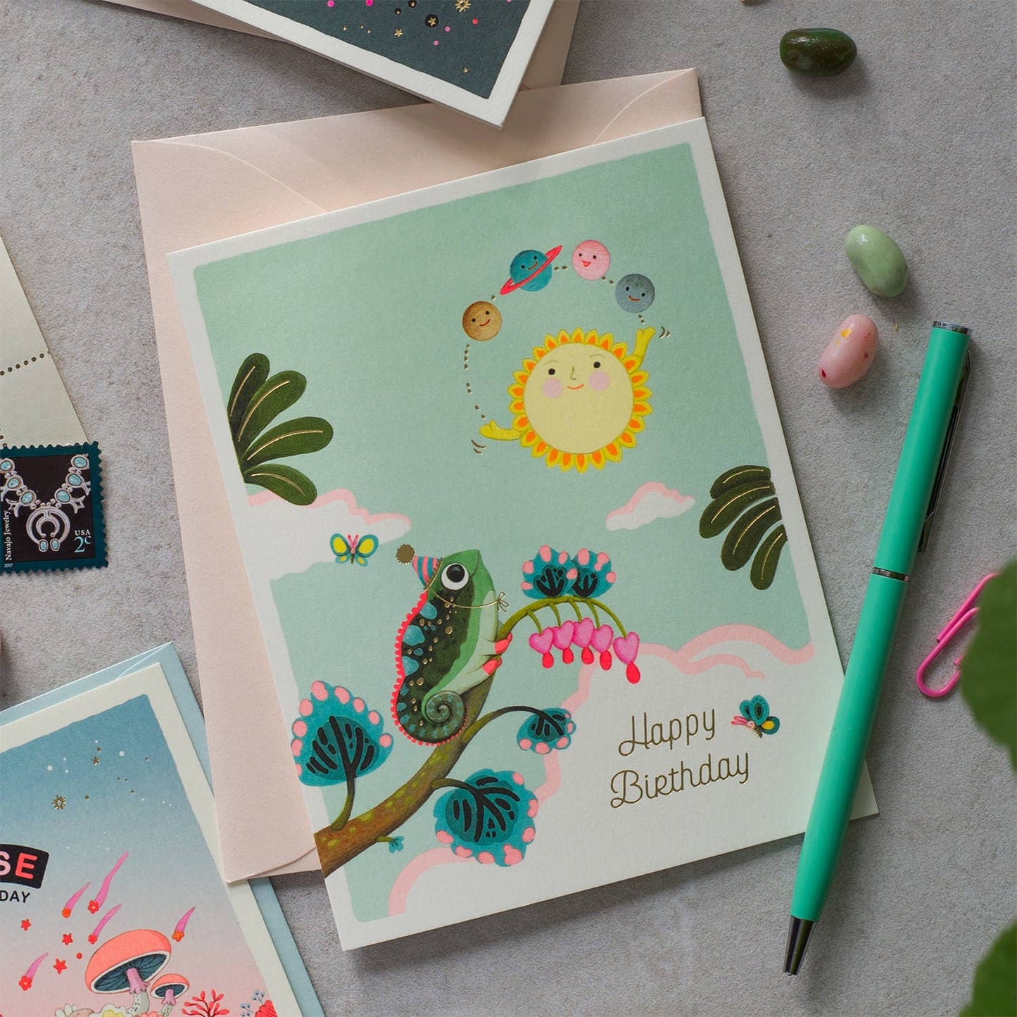 JooJoo Paper - Solar Juggle Birthday Greeting Card