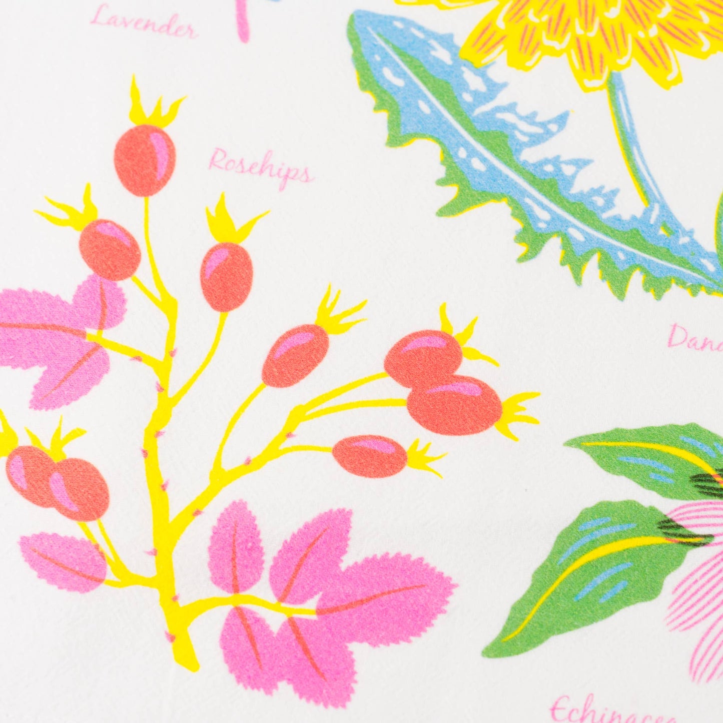 Porchlight Press Letterpress - Vibrant Life Series - Herbals Tea Towel
