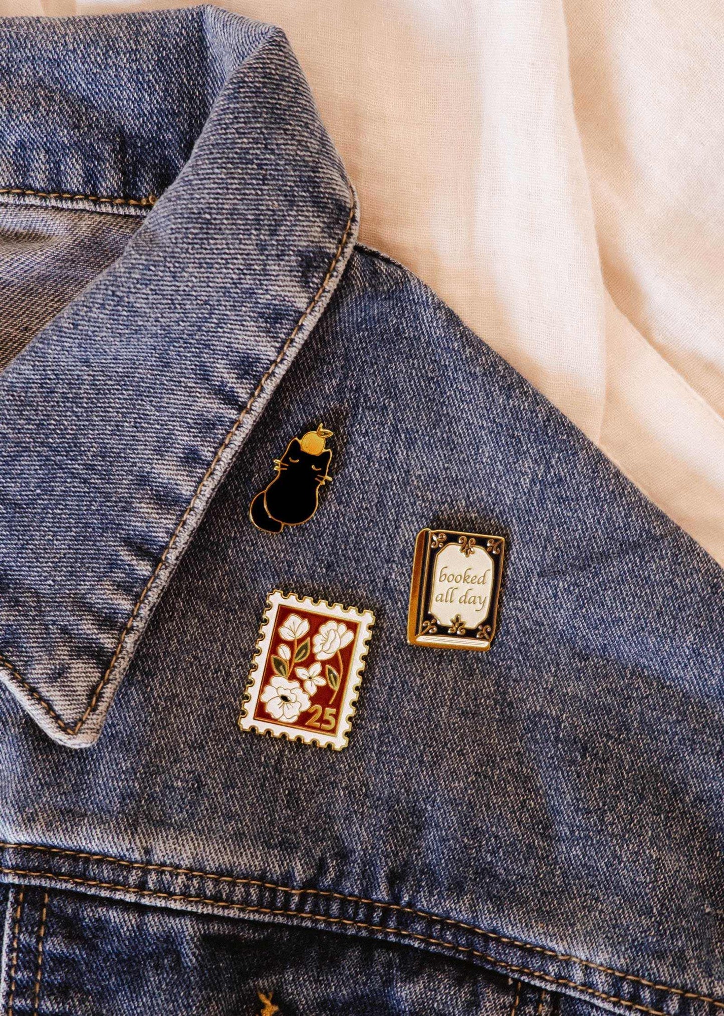 Mimi & August - Floral Stamp Enamel Pin
