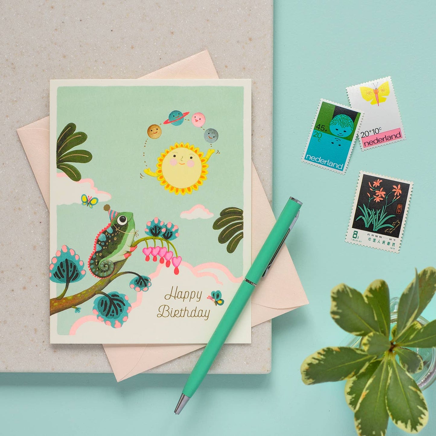 JooJoo Paper - Solar Juggle Birthday Greeting Card