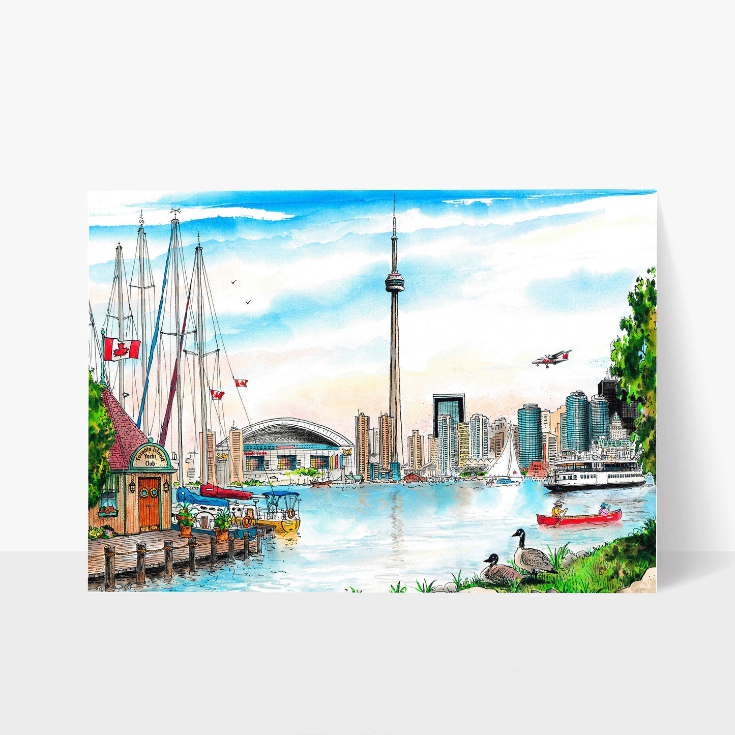 Island Skyline Toronto Postcard
