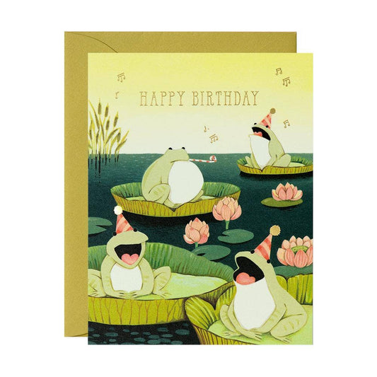 JooJoo Paper - Singing Frogs Birthday Greeting Card