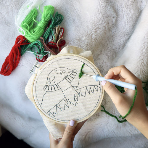 Punch Needle Kit Mushroom