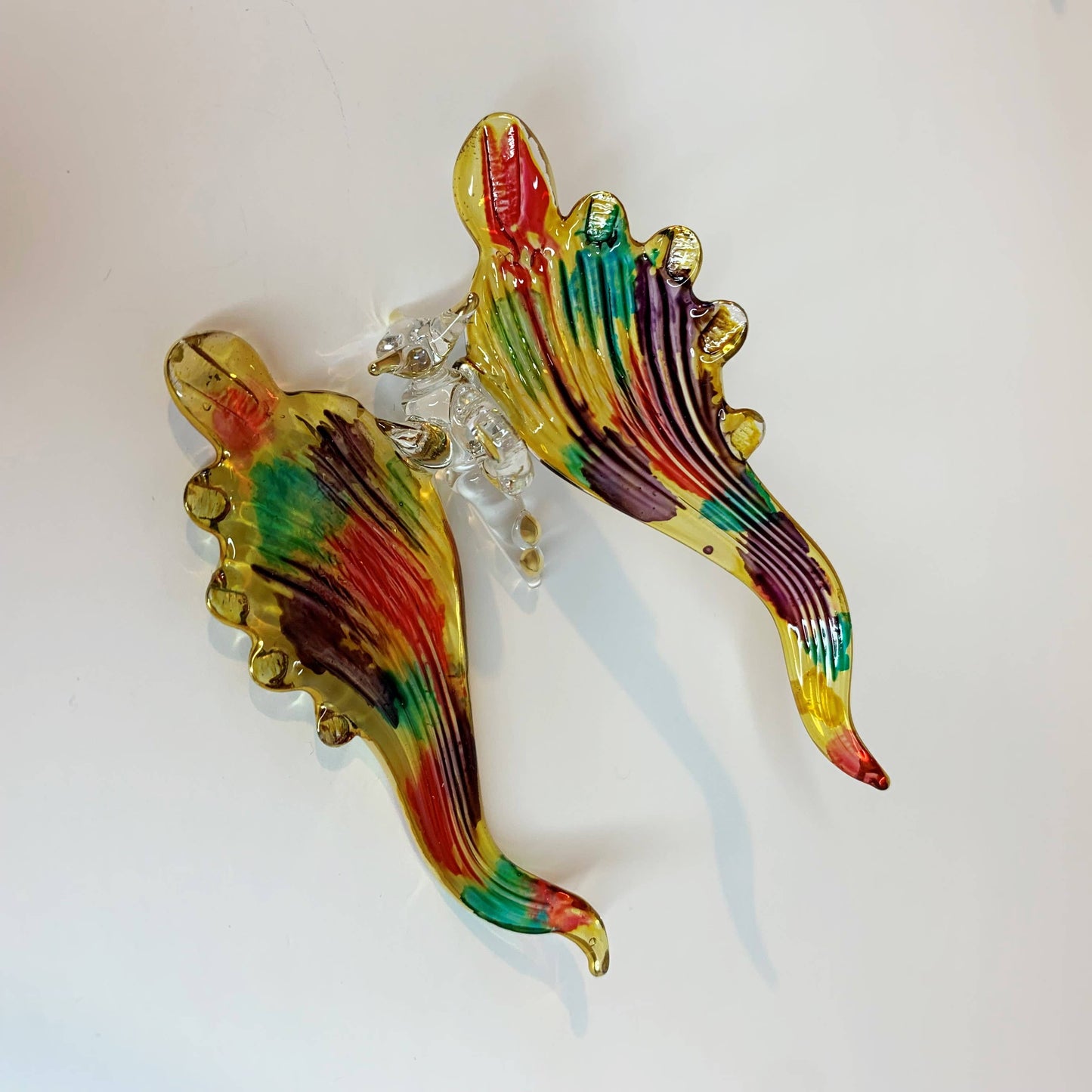 Dandarah - Blown Glass Ornament - Butterfly Yellow