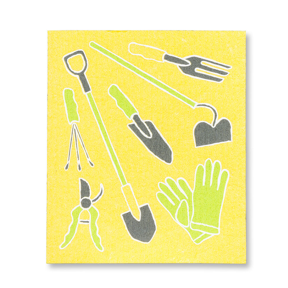 Garden Tools print - Swedish Dishcloths