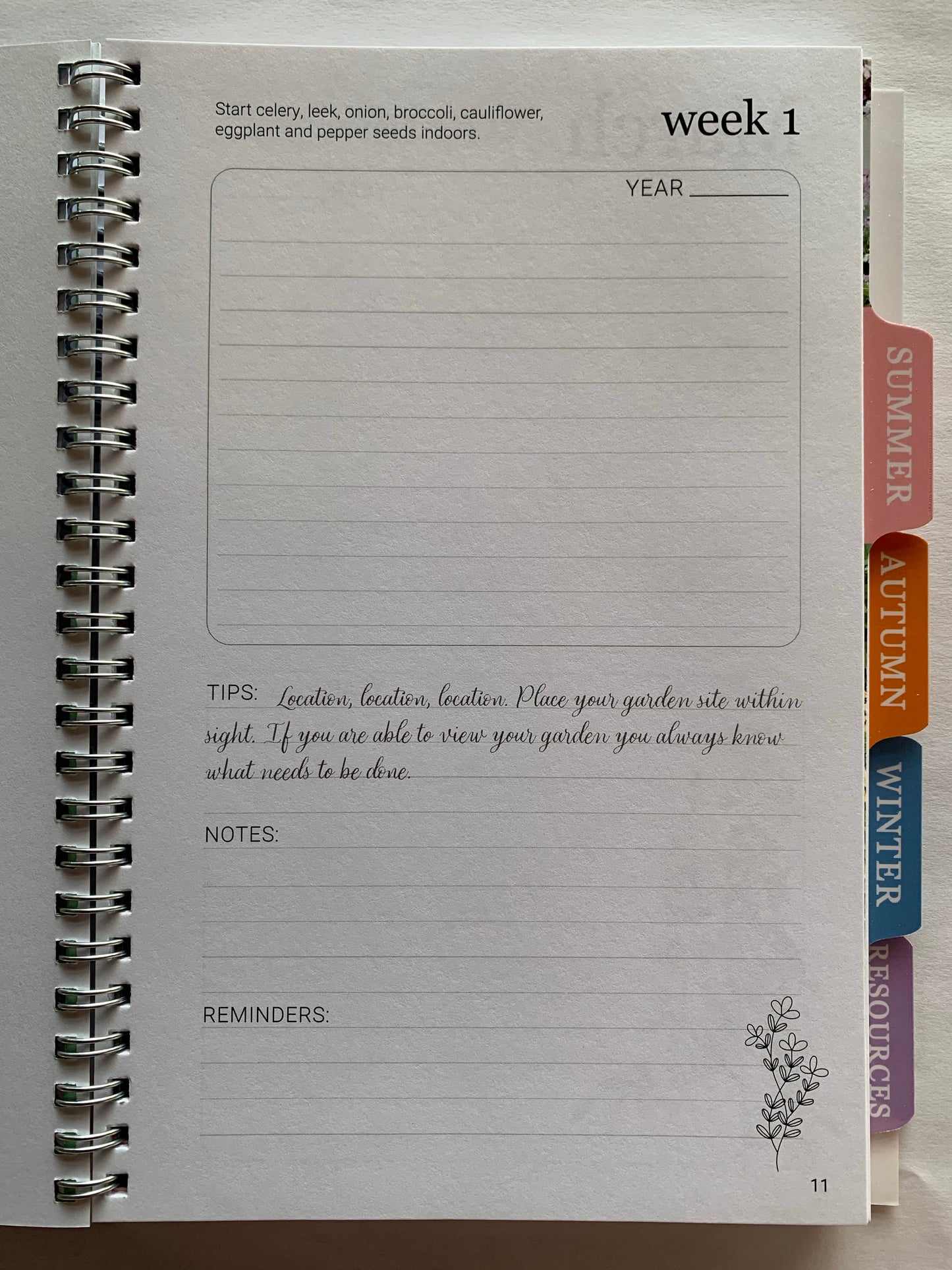 Gardener's 3 Year Journal