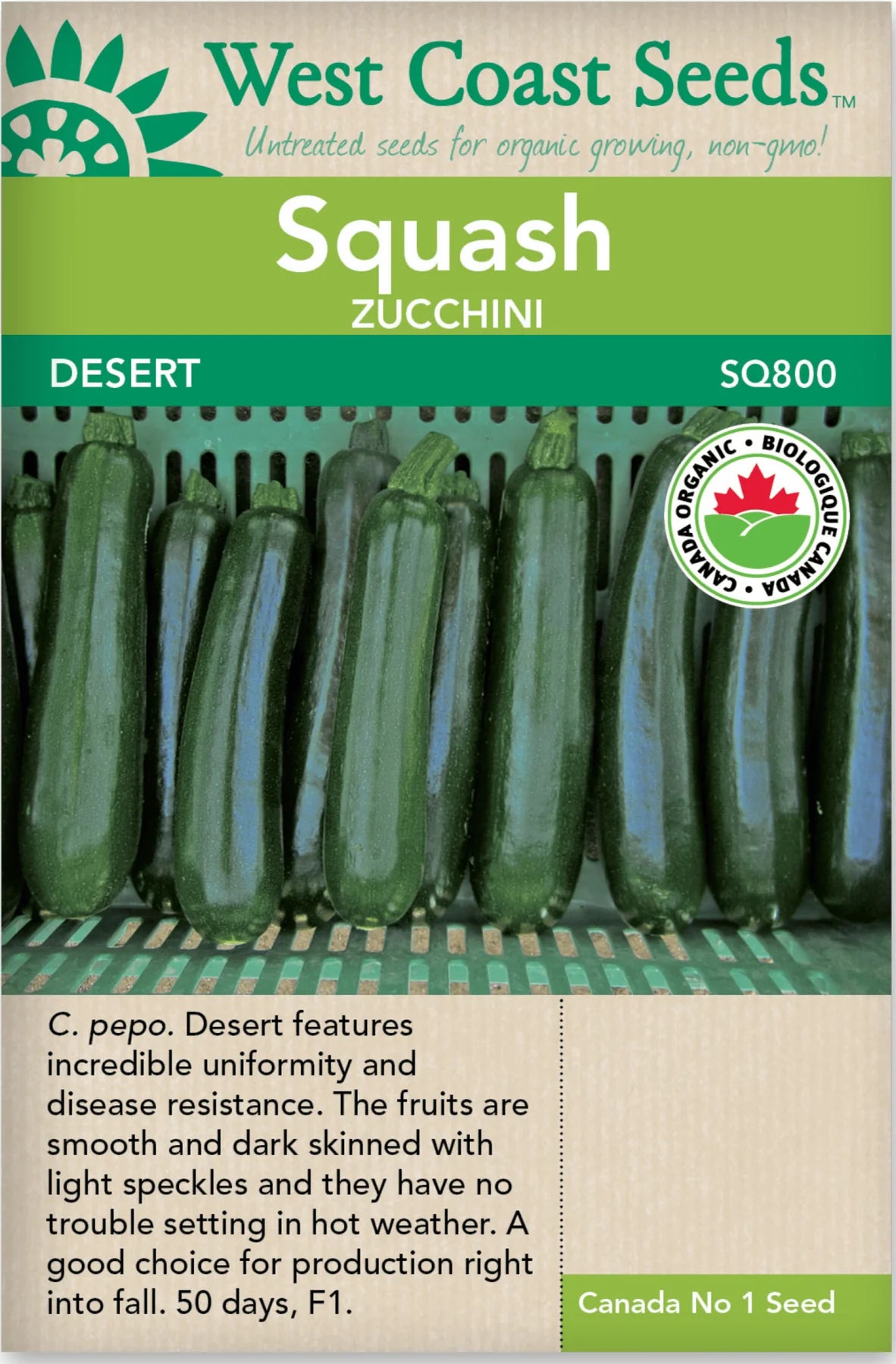Zucchini Desert Certified Organic