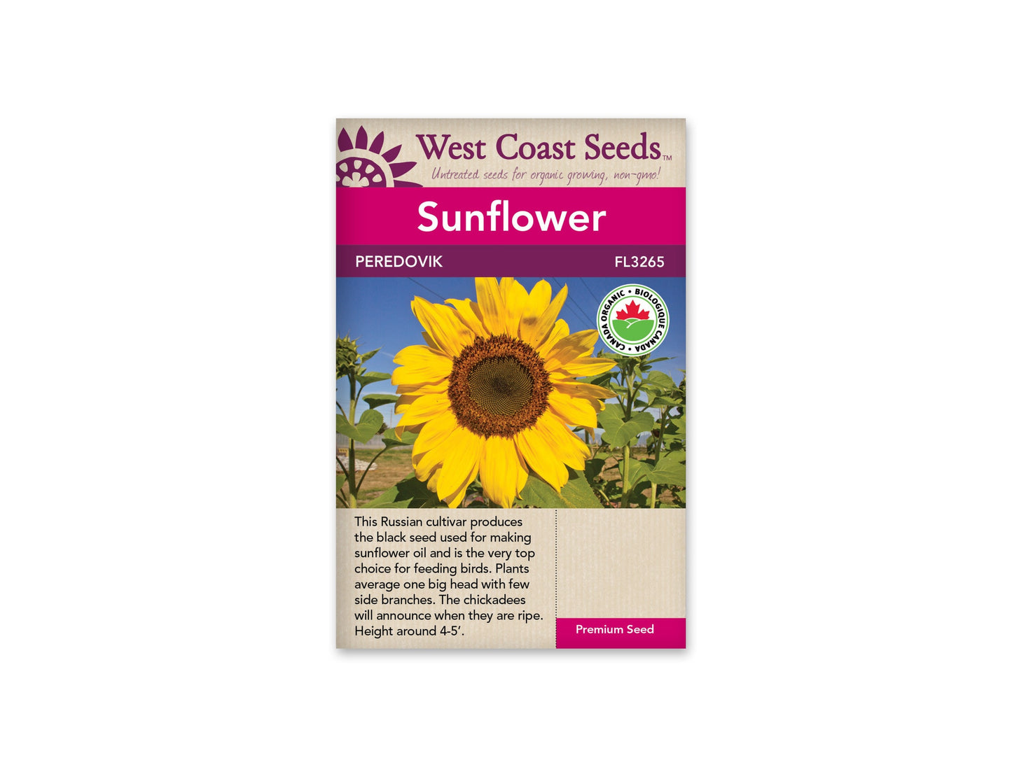 West Coast Seeds Sunflower Peredovik