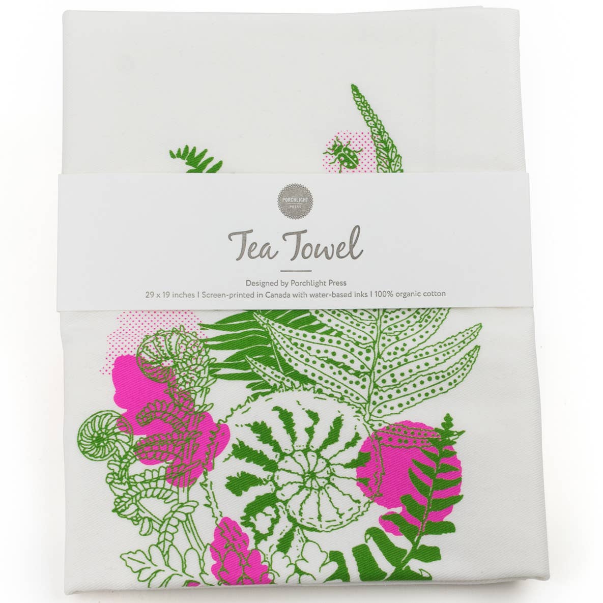 Porchlight Press Letterpress - Fiddlehead Fern Tea Towel - Foraging Series
