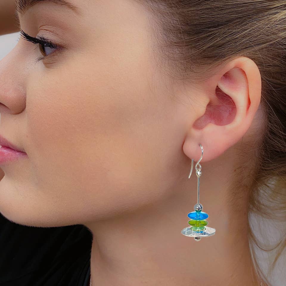 Conversations in Jewellery - AB35 - Earrings come with 7 interchangeable colours.