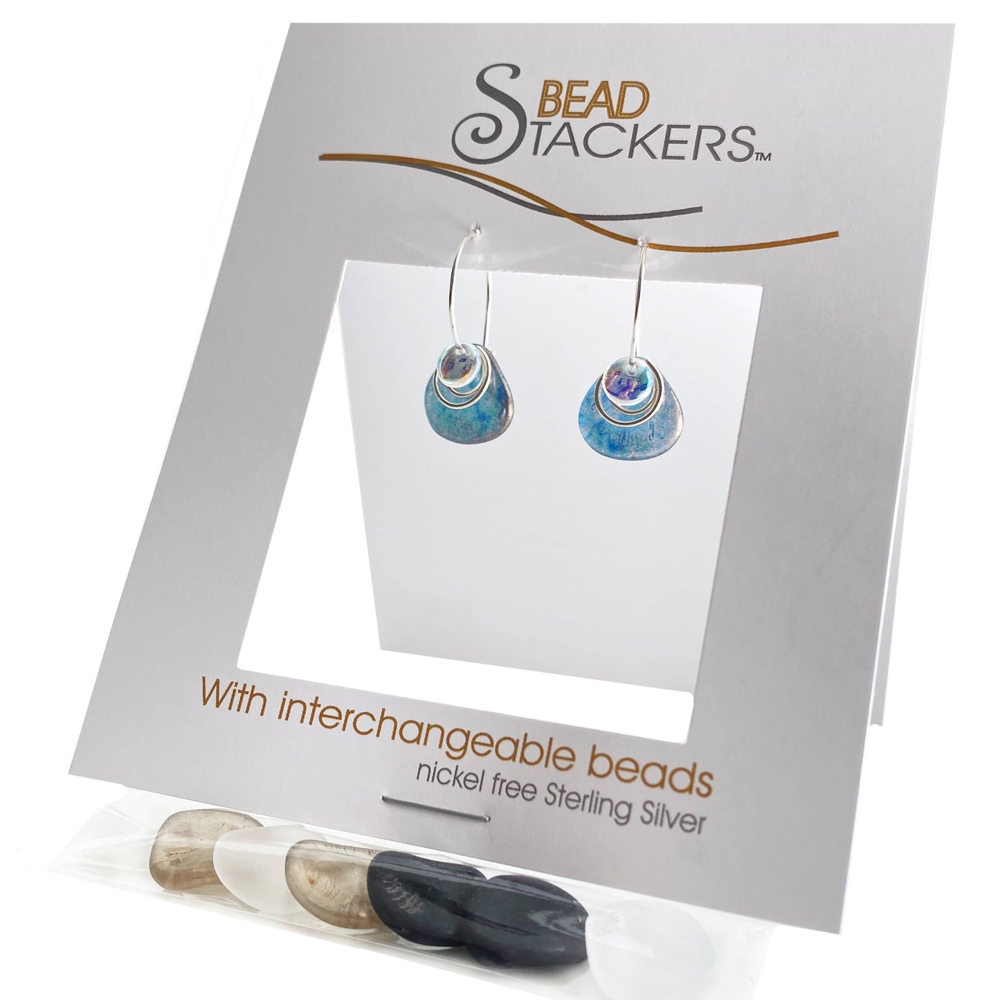 Conversations in Jewellery - PT34B - Dangle Earrings with 4 Interchangeable Colours