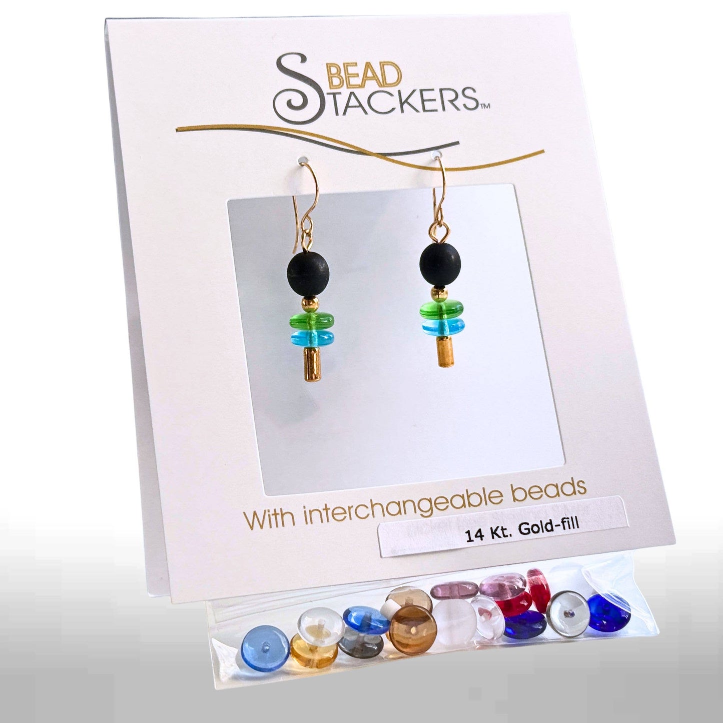 Conversations in Jewellery - AB26G - Earrings come with 10 interchangeable colours. 