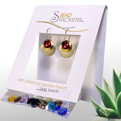 Dangle Earrings with 9 interchangeable colours LTMT40G