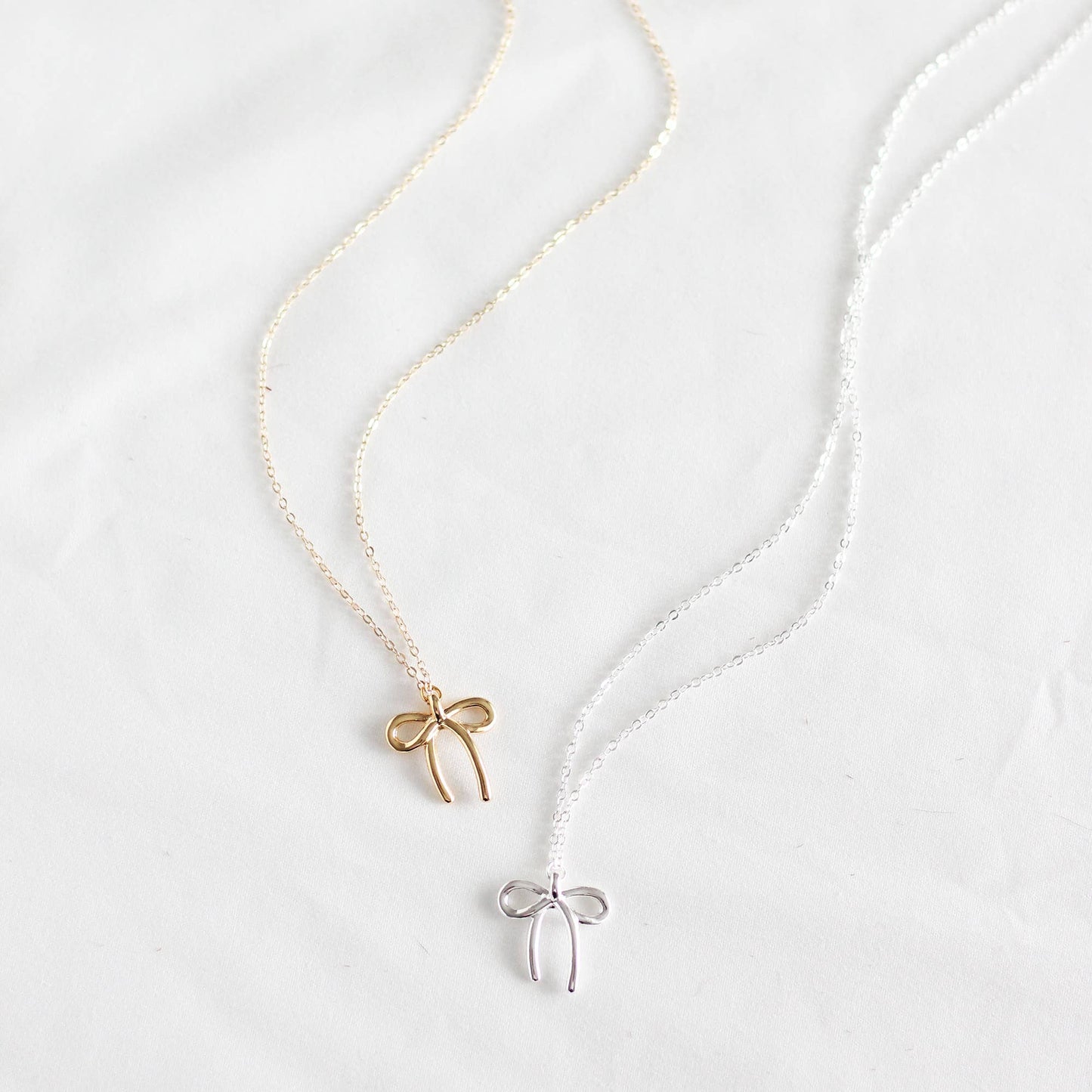 Birch Jewellery - Bow Necklace: Silver