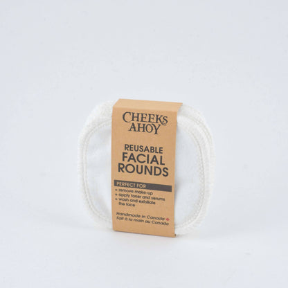 Cheeks Ahoy - Reusable Facial Rounds: Blues / Facial Rounds + Laundry Bag