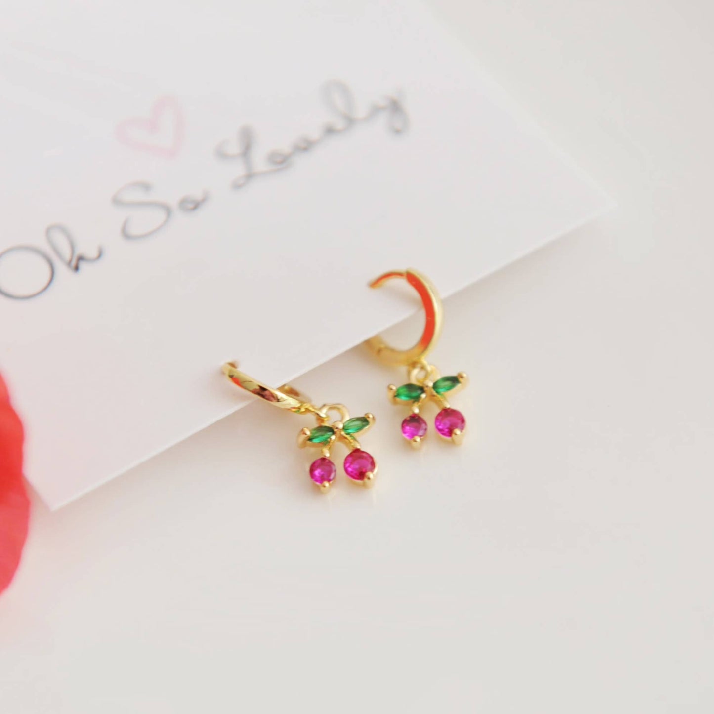 Oh So Lovely - Annie Cherry Huggie hoop earrings