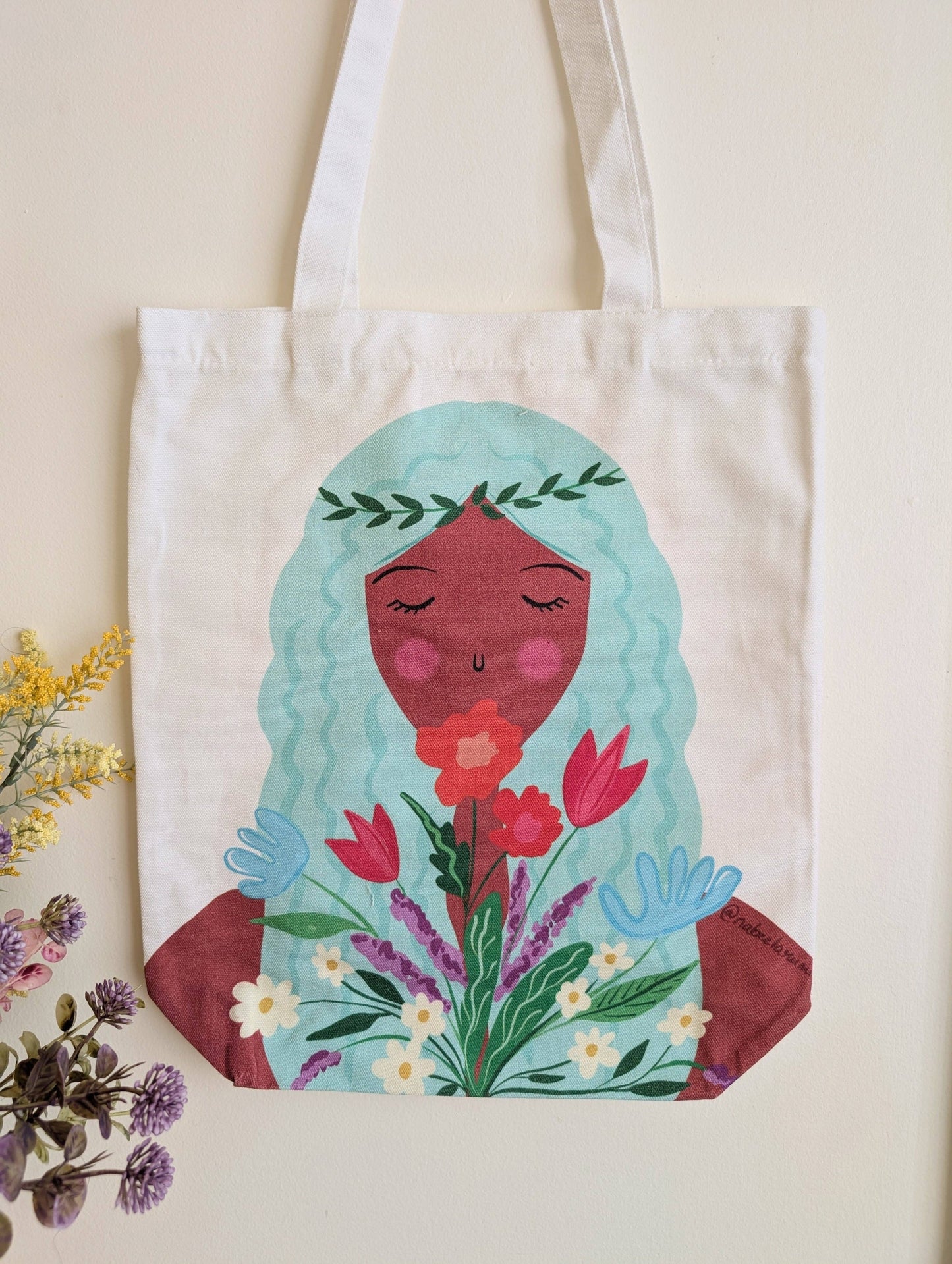 Nabeela Rumi - Wild Child tote bag: Natural