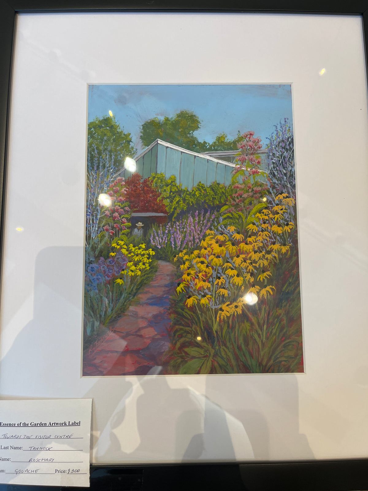 Towards the Visitor Centre - Rosemary Tannock - Gouache on paper 20x16
