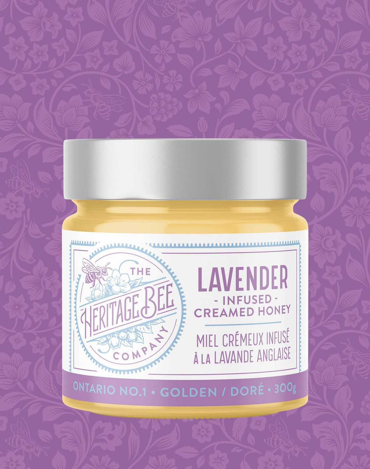 Heritage Bee Co. - Lavender Creamed Honey - 300 g (10.6 oz)